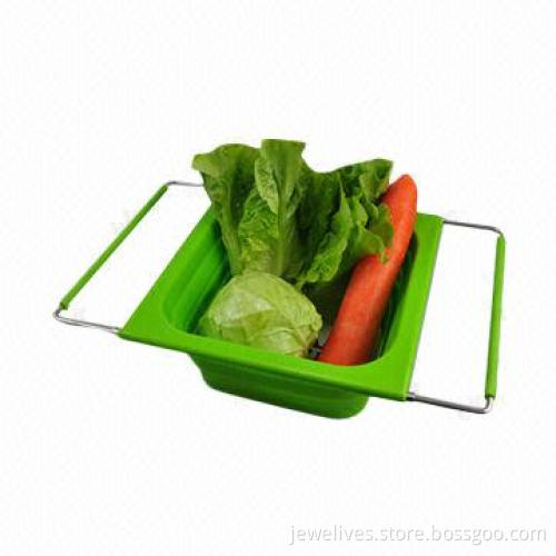 Silicone Strainer with Stainless Steel Handle